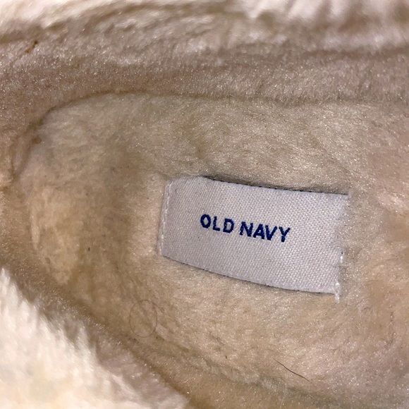 Old Navy Champagne /Rose Gold Colored Faux Fur Slippers - Picture 7 of 7